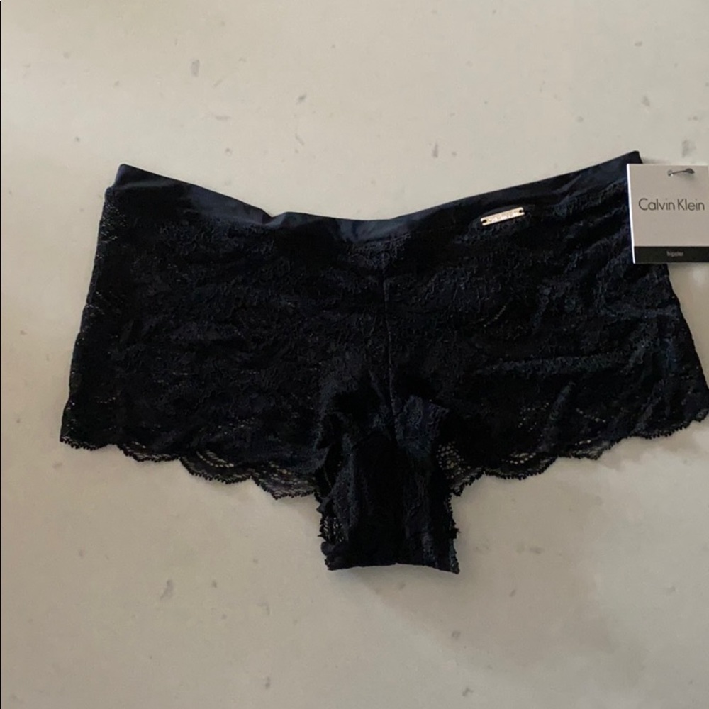 Calvin Klein black lace hipster